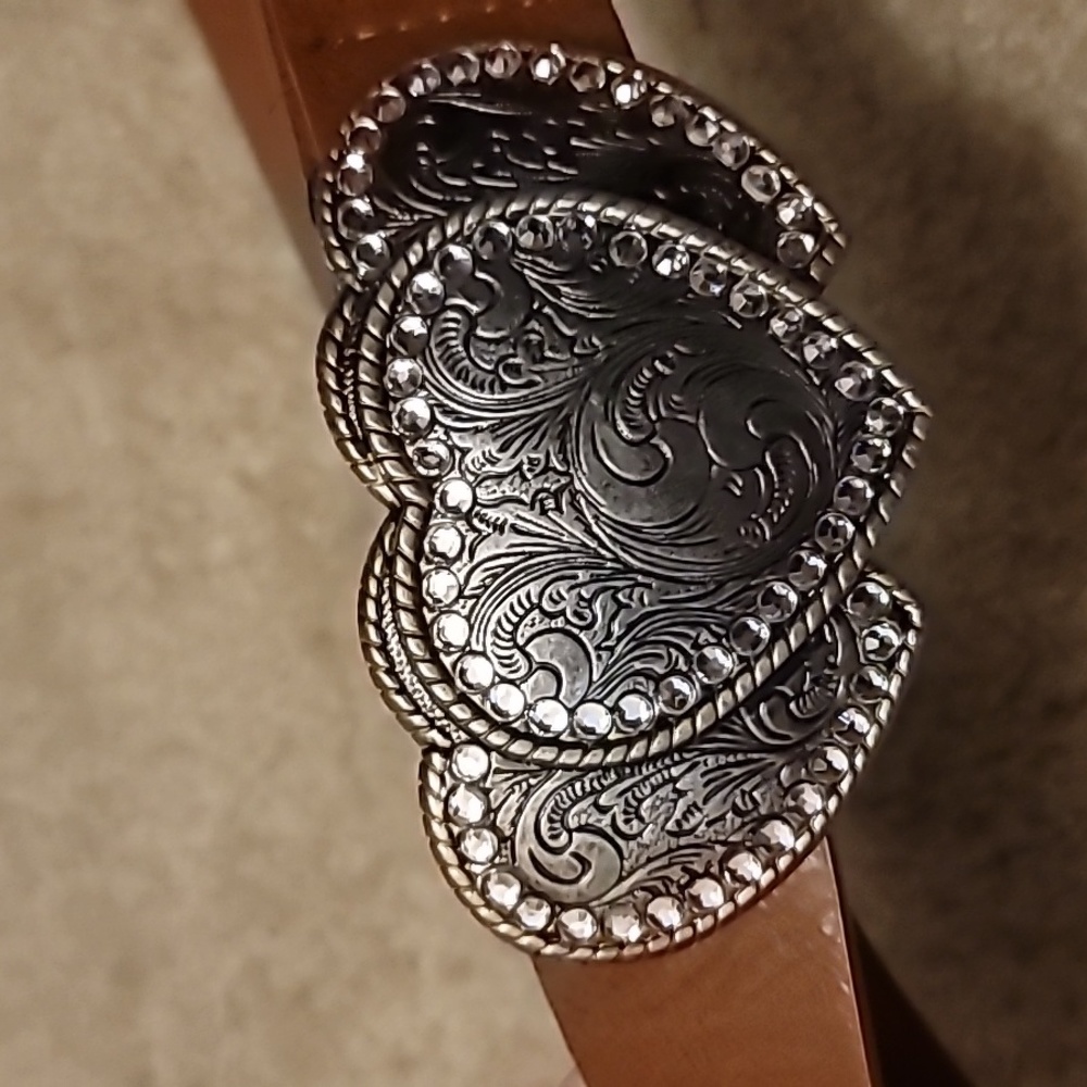 3 Of Hearts Belt Buckle and Belt